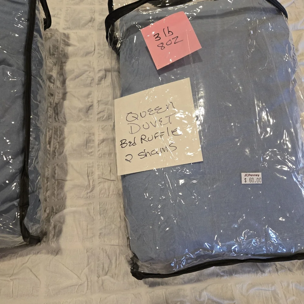 Coming Home Queen Bedding Set – Dusty Blue Elegance | NWOT